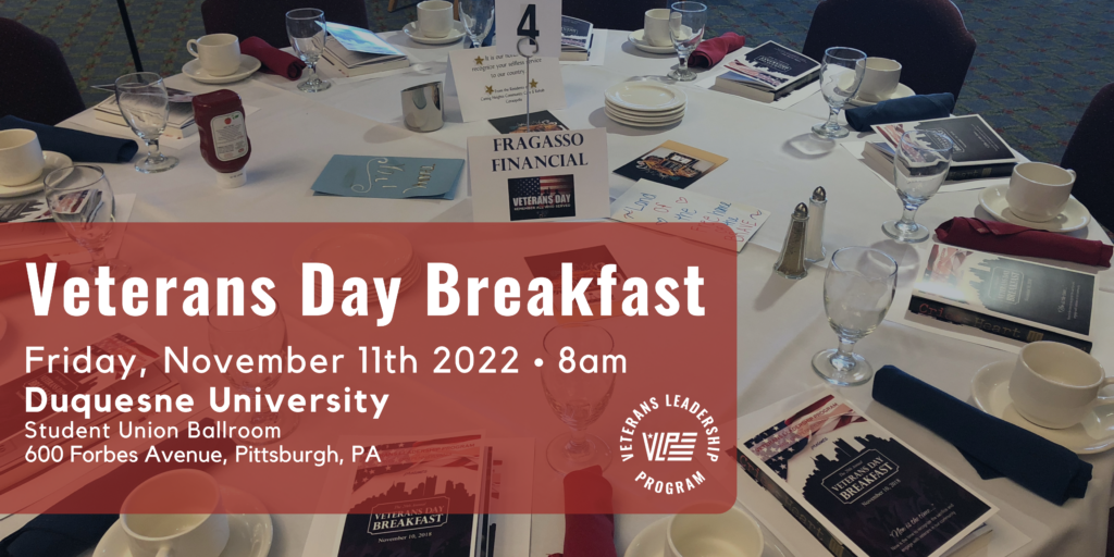 24th Annual Veterans Day Breakfast Veterans Leadership Program